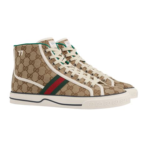 tennis gucci shoes mens|gucci men high top sneakers.